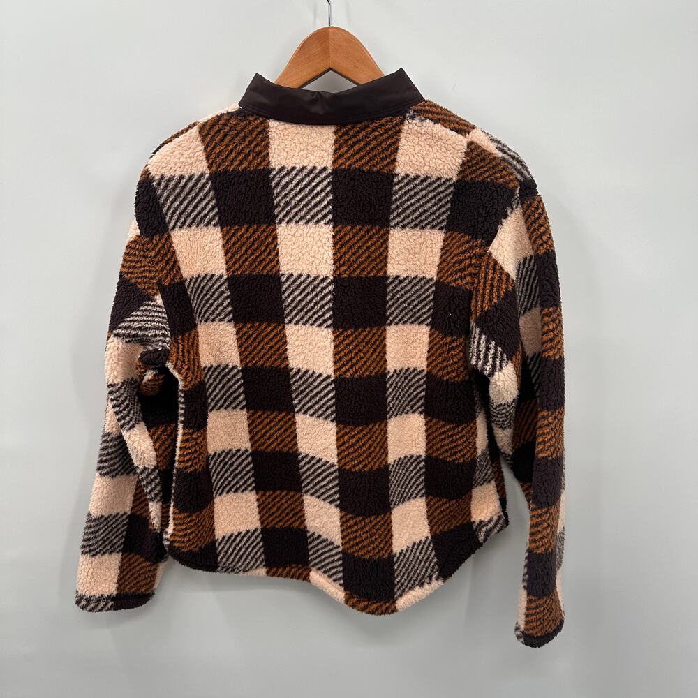COLUMBIA West Bend Shacket Fleece Shirt Jacket in Copper Brown // S - Picture 7 of 11